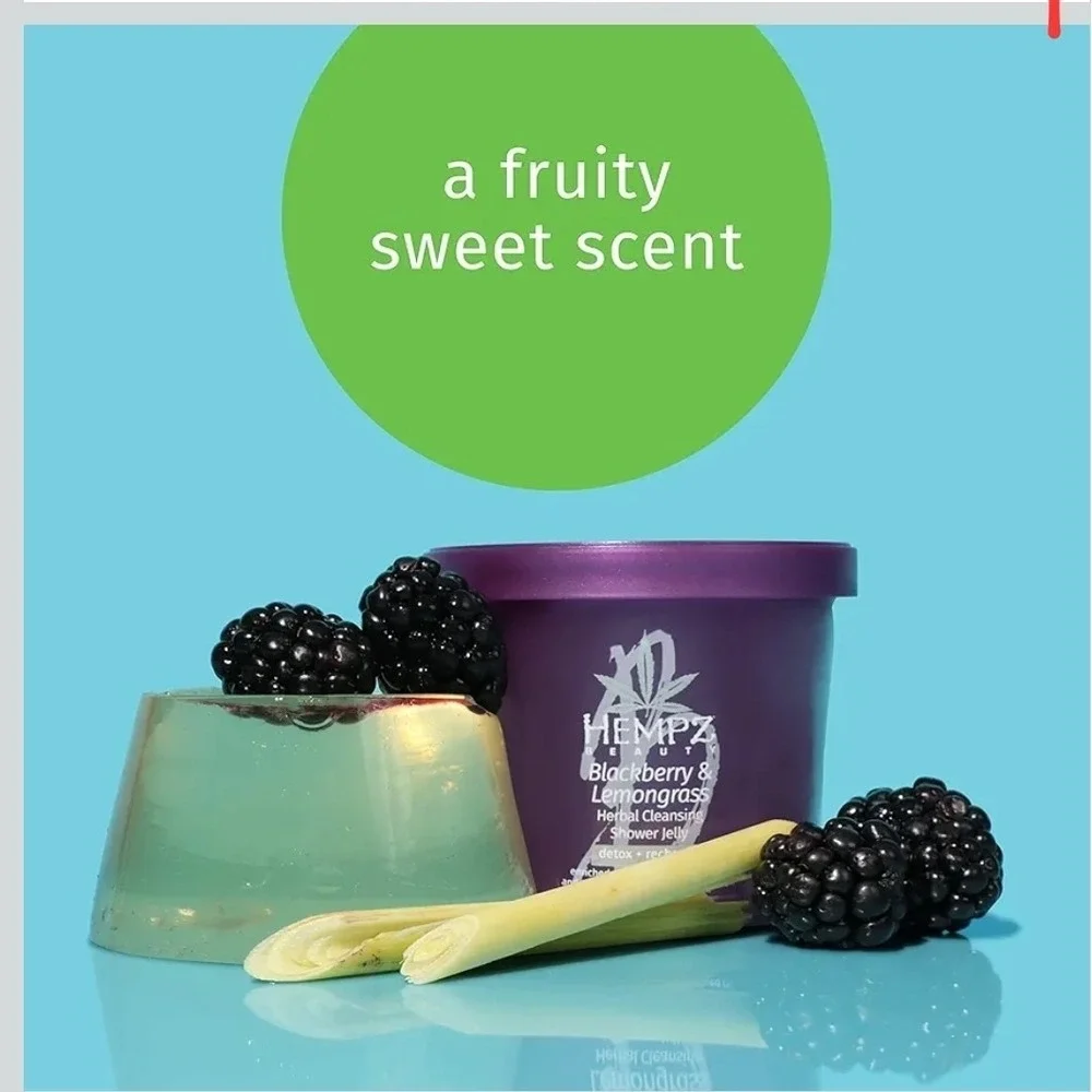 Hempz‎ Blackberry & Lemongrass Herbal Cleansing Shower Jelly, 4 oz Hemp Seed Oil
